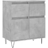 vidaXL Dressoir 60x35x70 cm bewerkt hout betongrijs