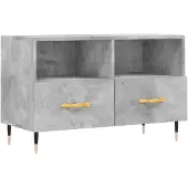 vidaXL TV-kast, betonkleur, 80x36x50 cm, houtvezelplaat