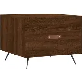 vidaXL Salontafel, bruin, eikenlook, 50x50x40 cm, houtvezel