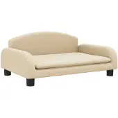 vidaXL Hondenmand 70x45x30 cm stof crèmekleurig