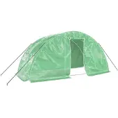 vidaXL Kas met stalen frame, groen, 10 m², 5x2x2,3 m