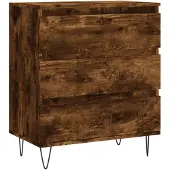 vidaXL Dressoir 60x35x70 cm bewerkt hout gerookt eikenkleurig