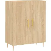 vidaXL Dressoir 69,5x34x90 cm bewerkt hout sonoma eikenkleurig