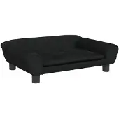 vidaXL Kinderbank 70x45x26 cm fluweel zwart