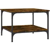 vidaXL Salontafel, gerookt eikenfineer, 55x55x40 cm, houtvezelplaat