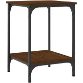 vidaXL Salontafel 40x40x55 cm bewerkt hout bruin eikenkleur