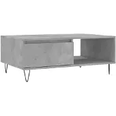 vidaXL Salontafel 90x60x35 cm bewerkt hout betongrijs