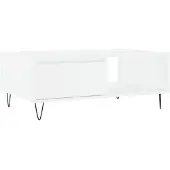 vidaXL Salontafel 90x60x35 cm bewerkt hout wit