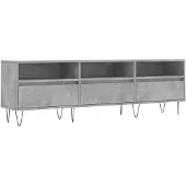 vidaXL Tv-meubel 150x30x44,5 cm bewerkt hout betongrijs