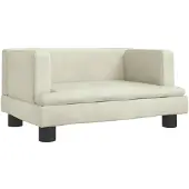 vidaXL Hondenmand 60x40x30 cm fluweel crèmekleurig