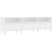 vidaXL Tv-meubel 150x30x44,5 cm bewerkt hout wit