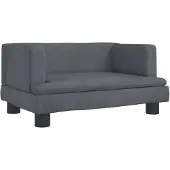 vidaXL Hondenmand 60x40x30 cm fluweel donkergrijs