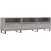 vidaXL Tv-meubel 150x30x44,5 cm bewerkt hout grijs sonoma eikenkleurig