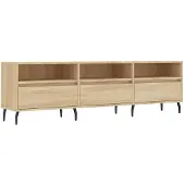 vidaXL Tv-meubel 150x30x44,5 cm bewerkt hout sonoma eikenkleurig