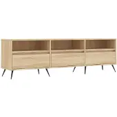 vidaXL Tv-meubel 150x30x44,5 cm bewerkt hout sonoma eikenkleurig