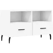vidaXL Tv-meubel 80x36x50 cm bewerkt hout wit