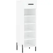 vidaXL Schoenenkast 30x35x105 cm bewerkt hout wit