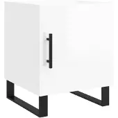 vidaXL Nachtkastje 40x40x50 cm bewerkt hout hoogglans wit