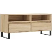 vidaXL Tv-meubel 100x34,5x44,5 cm bewerkt hout sonoma eikenkleurig
