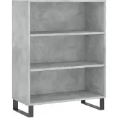 vidaXL Schappenkast 69,5x32,5x90 cm bewerkt hout betongrijs