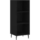 vidaXL Dressoir 34,5x32,5x90 cm bewerkt hout zwart