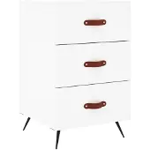 vidaXL Nachtkastje 40x40x66 cm bewerkt hout wit