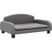vidaXL Hondenmand 70x45x30 cm kunstleer grijs