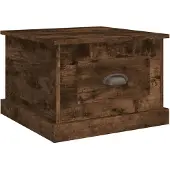vidaXL Salontafel 50x50x35 cm bewerkt hout gerookt eikenkleurig
