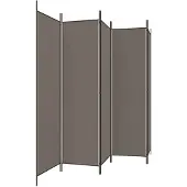 Super Merchant Kamerscherm met 5 panelen 250x200 cm stof antracietkleurig