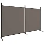 vidaXL Kamerscherm met 2 panelen 346x180 cm stof antracietkleurig