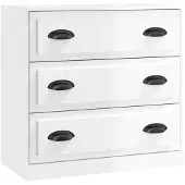 vidaXL Dressoir, hoogglanzwit, 70x35,5x67,5 cm, houtvezel