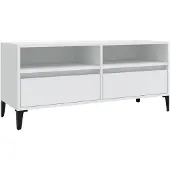 vidaXL Tv-meubel 100x34,5x44,5 cm bewerkt hout wit