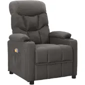 vidaXL Massagestoel stof donkergrijs