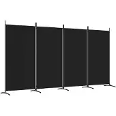 vidaXL Kamerscherm met 4 panelen 346x180 cm stof zwart