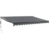 vidaXL Luifel automatisch uitschuifbaar 4x3 m antracietkleurig
