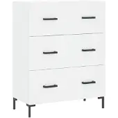 vidaXL Dressoir 69,5x34x90 cm bewerkt hout wit
