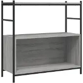 vidaXL Boekenrek 80x30x78,5 cm bewerkt hout en ijzer grijs sonoma
