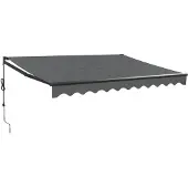 vidaXL Luifel automatisch uitschuifbaar 3x2,5 m antracietkleurig