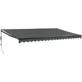 vidaXL Luifel automatisch uitschuifbaar 5x3 m antracietkleurig