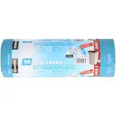 Papstar 10x stuks afvalzakken/vuilniszakken - 240 liter - blauw - containerzakken - Vuilniszakken