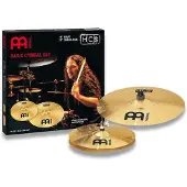 Meinl HCS Cymbal Set 14" Hi Hat & 18" Crash/Ride & Gear4music Stands Black