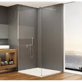 Bruckner Spitza douchewand 120x200 chroom