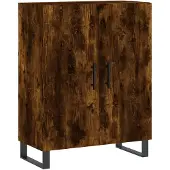 vidaXL Dressoir 69,5x34x90 cm bewerkt hout gerookt eikenkleurig
