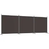 vidaXL Kamerscherm met 3 panelen 525x180 cm stof bruin