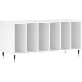 vidaXL Platenkast 100x38x48 cm bewerkt hout wit