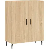 vidaXL Dressoir 69,5x34x90 cm bewerkt hout sonoma eikenkleurig