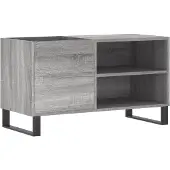 vidaXL Platenkast 85x38x48 cm bewerkt hout grijs sonoma eikenkleurig