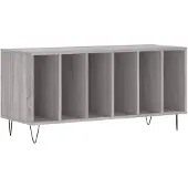 vidaXL Platenkast 100x38x48 cm bewerkt hout grijs sonoma eikenkleurig