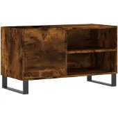 vidaXL Platenkast 85x38x48 cm bewerkt hout gerookt eikenkleurig