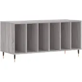 vidaXL Platenkast 100x38x48 cm bewerkt hout grijs sonoma eikenkleurig